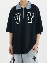 画像をギャラリービューアに読み込む, PDMAS-DENIM COLLAR OVERSIZE POLO SHIRT-PDTS013