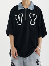 画像をギャラリービューアに読み込む, PDMAS-DENIM COLLAR OVERSIZE POLO SHIRT-PDTS013